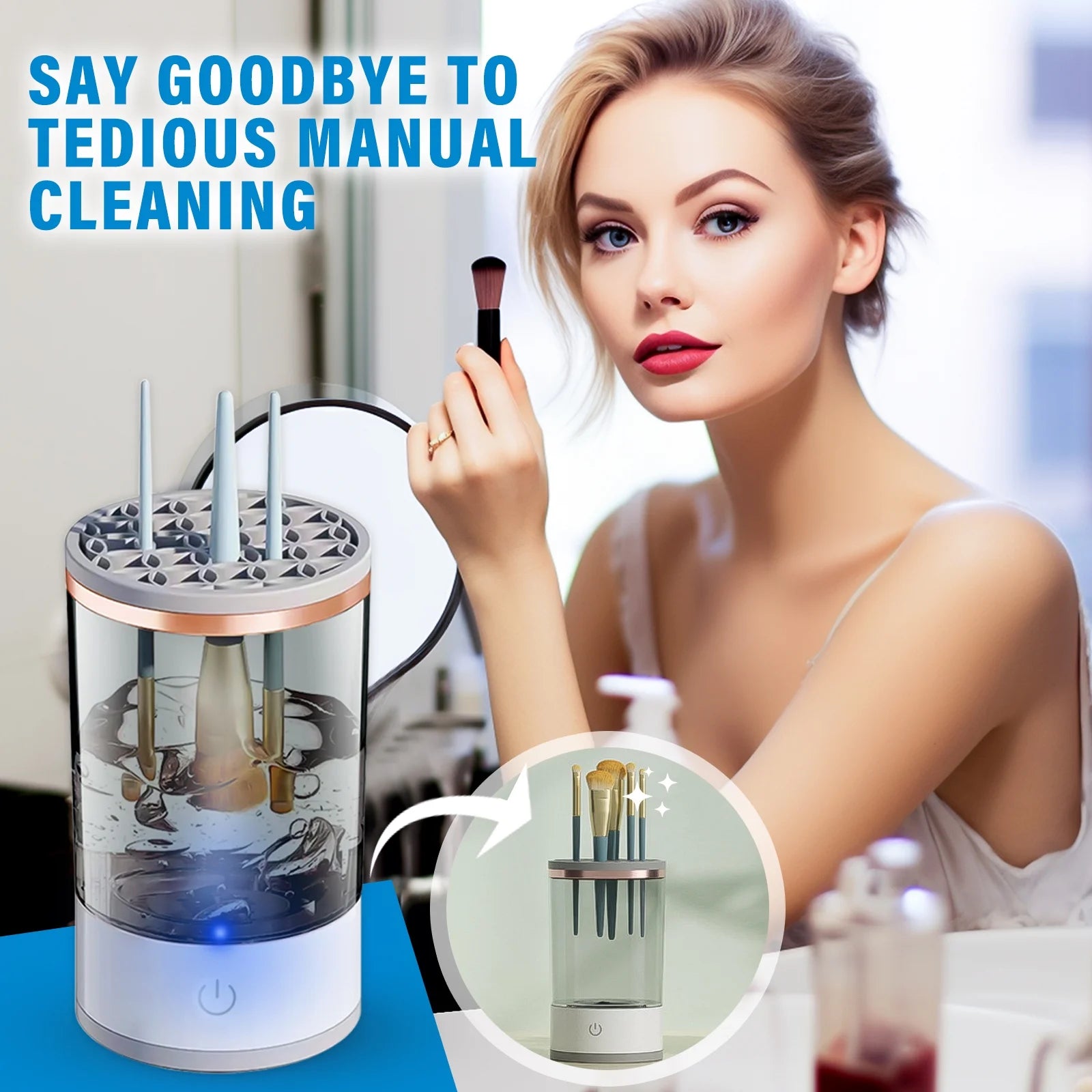 QuickSpin Makeup Brush Cleaner